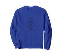Lo Mejor está por Venir Reloj de Arena Inspirador Sudadera, Unisex para Adultos, Azul Real, XXL