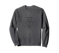 Lo Mejor está por Venir Reloj de Arena Inspirador Sudadera, Unisex para Adultos, Jaspeado Oscuro, S