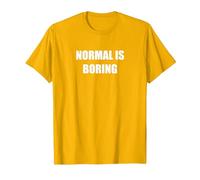 Lo Normal es Aburrido Camiseta, Hombre, Dorado Brillante, XXL