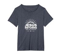Lo Normal no es Volver Jesús es - Christian Faith Camiseta, Mujer Tallas Grandes, Azul Jaspeado, 1XL Grande