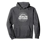 Lo Normal no es Volver Jesús es - Christian Faith Sudadera con Capucha, Unisex para Adultos, Jaspeado Oscuro, XL
