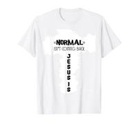 Lo Normal no es Volver, Pero Jesús sí Apocalipsis 14 Camiseta gráfica económica, Hombre, Blanco, M