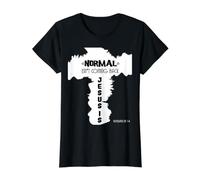 Lo Normal no es Volver, Pero Jesús sí Apocalipsis 14 Camiseta gráfica económica, Mujer, Negro, M