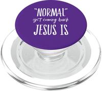 Lo Normal no está regresando, Pero Jesús es Cristiano Cristo Fe PopSockets PopGrip para MagSafe