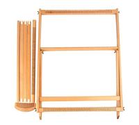 Lo-om Frame, Creativity Knitting Machine For Beginners, Weaving Knitting Machine Kit,d-iy Wooden lo-om Knitting Chair, Wooden Carpet, Textile Sewing Tool, Ket Frame, Heddle Bar Handmade Wooden Toy
