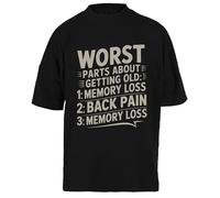 Lo Peor De Envejecer Camiseta Unisex Negra Baggy tee para Hombre Mujer T-Shirt Unisex Schwarz Baggy tee Für Männer Frauen