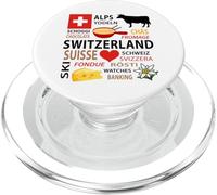 Lo Que Amo de Suiza - Regalo de la Cultura Alpina Suiza PopSockets PopGrip para MagSafe