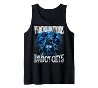 Lo Que Daddy Quiere Daddy Obtiene Alfa Lobo Meme Cringe Peludo Camiseta sin Mangas