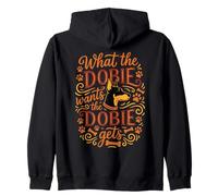 Lo Que el Dobie Quiere Doberman Pinscher Dog Mom Dad Sudadera con Capucha