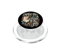 Lo Que el Gato Quiere El Gato se Pone Divertido PopSockets PopGrip para MagSafe