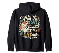 Lo Que el Gato Quiere El Gato se Pone Divertido Sudadera con Capucha