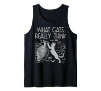 Lo Que el Gato Realmente Piensa Fórmulas matemáticas Divertidas Hombres Mujeres Niños Camiseta sin Mangas