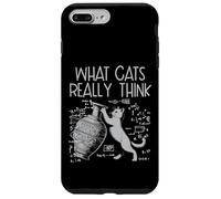 Lo Que el Gato Realmente Piensa Fórmulas matemáticas Divertidas Hombres Mujeres Niños Carcasa para iPhone 7 Plus/8 Plus