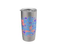 Lo que el perro quiere El perro obtiene una cotización de dueño de mascota Vaso térmico de acero inoxidable de doble pared