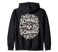 Lo Que el Schnauzer Quiere Schnauzer se Pone Divertido Perro Sudadera con Capucha