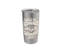 Lo que el Schnauzer quiere Schnauzer se pone divertido perro Vaso térmico de acero inoxidable de doble pared