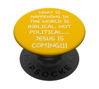 Lo que está sucediendo Jesús está viniendo es bíblico no político PopSockets PopGrip Adhesivo