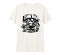 Lo Que Hago Es Beber Cerveza y Asar Cosas Divertido Camiseta Premium