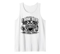Lo Que Hago Es Beber Cerveza y Asar Cosas Divertido Camiseta sin Mangas