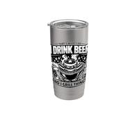 Lo Que Hago Es Beber Cerveza y Asar Cosas Divertido Vaso térmico de acero inoxidable de doble pared