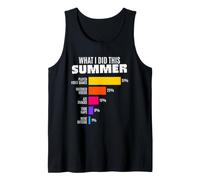 Lo Que Hice Este Verano Funny Gamer Bar Graph Porcentajes Camiseta sin Mangas