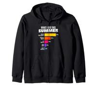 Lo Que Hice Este Verano Funny Gamer Bar Graph Porcentajes Sudadera con Capucha