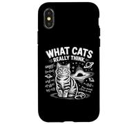 Lo Que los Gatos Realmente piensan, Ciencia de la física Divertida para los Amantes de los Gatos Carcasa para iPhone X/XS