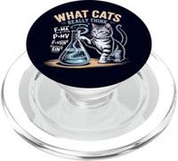 Lo Que los Gatos Realmente piensan, Ciencia de la física Divertida para los Amantes de los Gatos PopSockets PopGrip para MagSafe