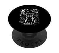 Lo Que los Gatos Realmente piensan Divertidas Ecuaciones científicas PopSockets PopGrip Adhesivo
