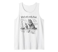 Lo Que los Gatos Realmente piensan, Física Divertida del Gato y Humor del Gato Camiseta sin Mangas