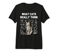 Lo Que los Gatos Realmente piensan Smart Cat Science Nerd Humor Camiseta Premium
