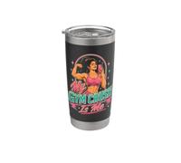 Lo que me gusta en el gimnasio es levantar Confident Flex Vaso térmico de acero inoxidable de doble pared