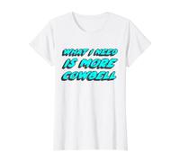 Lo Que Necesito es más Cencerro | Sábado 2000's Retro Camiseta gráfica económica, Mujer, Blanco, L