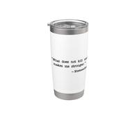 LO QUE NO ME MATA ME HACE MÁS FUERTE NIETZSCHE Vaso térmico de acero inoxidable de doble pared