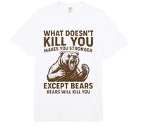 Lo Que no te Mata te Hace más Fuerte Excepto los Osos Que acampan Comfort Colors Adult Heavyweight T-Shirt