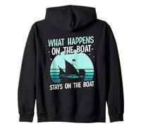 Lo Que Pasa En El Barco Se Queda En El Barco Capitán Amante Sudadera con Capucha