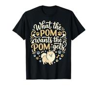 Lo Que Pom Quiere el Humor de los Padres del Perro Pomerania Camiseta