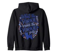 Lo Que Quiere el Yorkie Yorkie recibe un Perro Divertido, mamá, papá Sudadera con Capucha