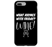 Lo Que rima con Friday Wine Relajación Diversión Carcasa para iPhone 7 Plus/8 Plus