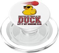 Lo Que Sea Que la Vida te Lance Pato Deja Que golpee a Alguien más PopSockets PopGrip para MagSafe