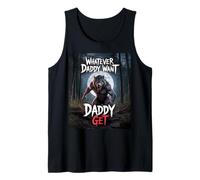 Lo que sea que papá quiera papá obtiene meme de hombre lobo divertido Camiseta sin Mangas
