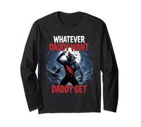 Lo Que Sea Que papá quiera papá obtiene Meme de Hombre Lobo Divertido Manga Larga