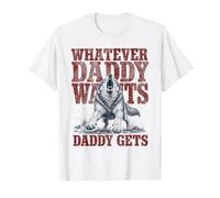 Lo Que Sea Que papá quiera, papá recibe Howling Wolf Retro Camiseta