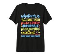 Lo Que Sea Verdadero Noble Derecho Puro Filipenses 4 8 Verso Camiseta Premium
