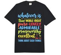 Lo Que Sea Verdadero Noble Derecho Puro Filipenses 4 8 Verso Comfort Colors Adult Heavyweight T-Shirt