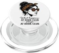 Lo Que Sucede en el Club de Lectura se Queda en el moño desordenado del Club de Lectura PopSockets PopGrip para MagSafe