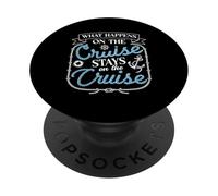 Lo Que Sucede en el Crucero se Queda Divertido en el Viaje del Crucero PopSockets PopGrip Adhesivo