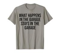 Lo Que Sucede en el Garaje se Queda en el Garaje Divertido Camiseta