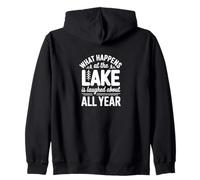 Lo Que Sucede en el Lago es un Recuerdo de Risa Sudadera con Capucha