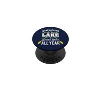 Lo Que Sucede en el Lago se ríe Todo el año Fun Lake PopSockets PopGrip Adhesivo